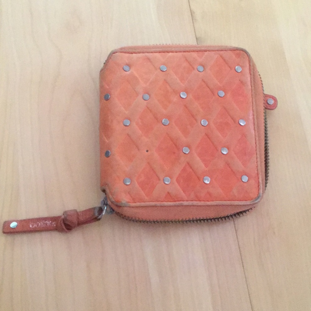 Vintage Botkier zip wallet orange